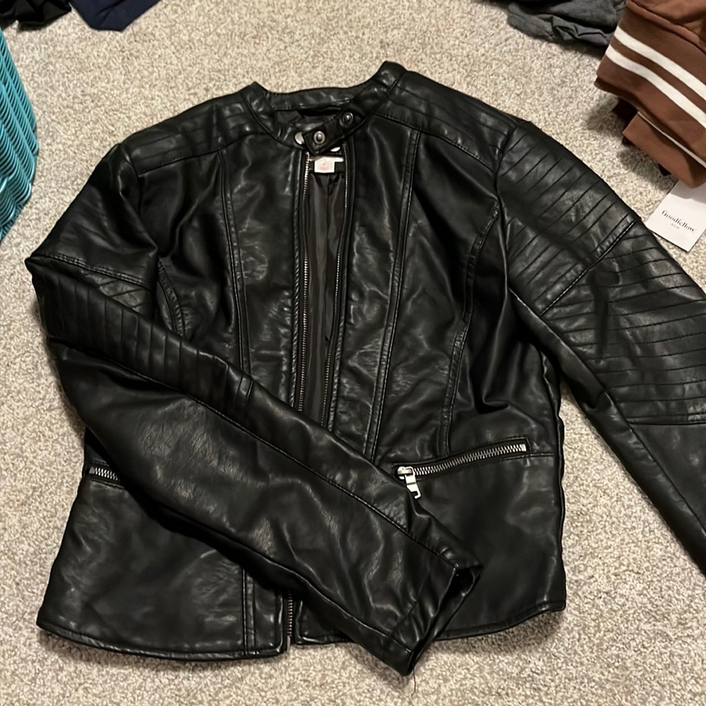 Faux leather jacket